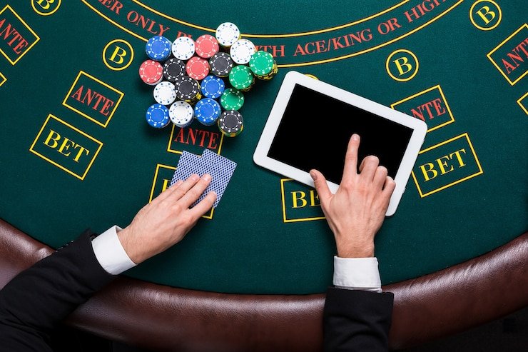 Mobile app dashboard showing live football and casino tables